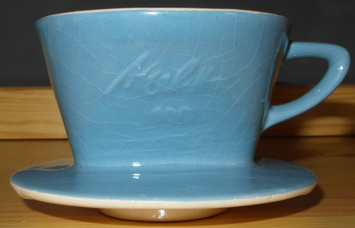 blauer keramik Melitta-Kaffeefilter